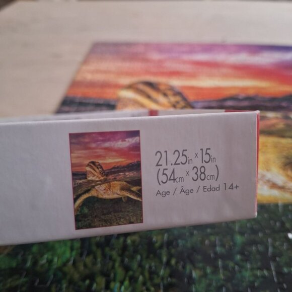 500 Piece Sea‎ Turtle Sunset Under Water Locking Pink Sky Reef Swim - Picture 3 of 7